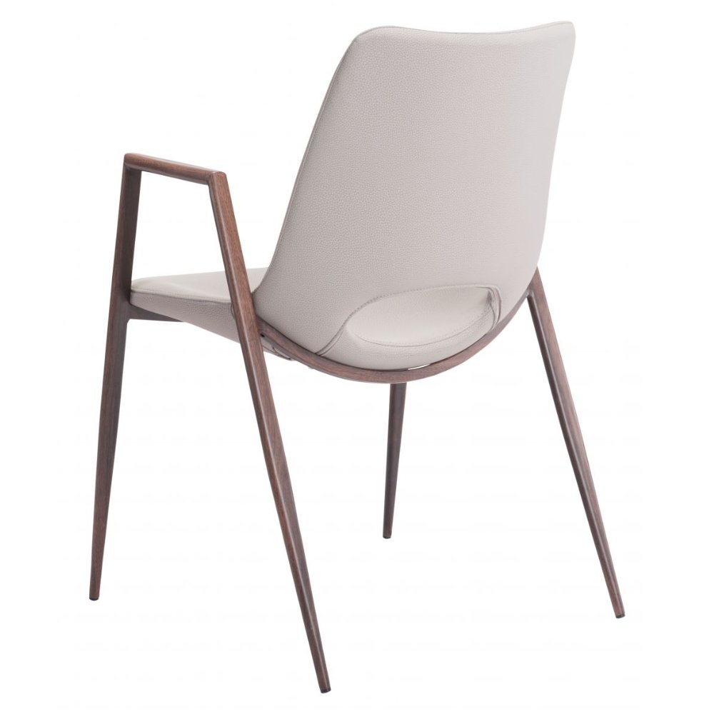 NOGAL BEAT DESI | Silla para Comedor Restaurante Cafeteria | Varios Colores | Piel Sintetica | Interior - 101696 - Zuo - NOGAL BEAT -