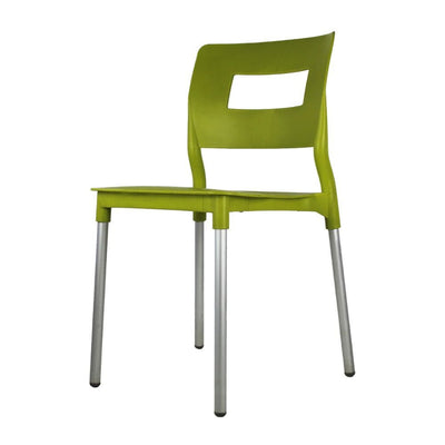 SILLA KINGSTRONG JM VALENIA SILL0020317 | Silla Estilizada Terraza Jardín Comedor | Base 4 Puntas | Terminado Anodizado | Polipropileno | Interior + Exterior | Resorts Salas de Espera Lugares de Eventos Isla de Cocina Sala de Estar Asiento Adicional Espacios Comerciales