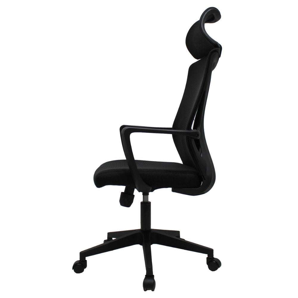 SILLA KINGSTRONG PERUGIA 240B SILL0903727 | Silla Operativa Uso de Oficina | Tapizado Mesh | Base Giratorio Rodajas | Descansabrazos | Interior | Rodajas 2 Ergonomía Área de trabajo Comodidad Buen Diseño Laminado plástico 15 MM Color Negro Soporte Lumbar Respaldo Reclinable Descansabrazos Recepción Laboral Ejecutivo Empresa Home Office Base tipo estrella Mundo In