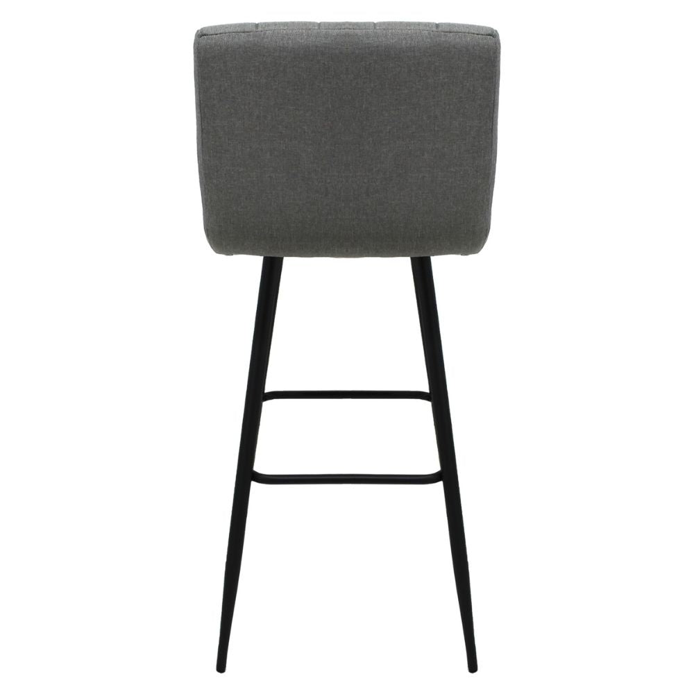 Nogal Beat Pizol Banco Alto Asiento Respaldo Tapizado Base Metal Uso Interior Barra Alta Bar - BANC0903635 - Mundo In - NOGAL BEAT - Bancos