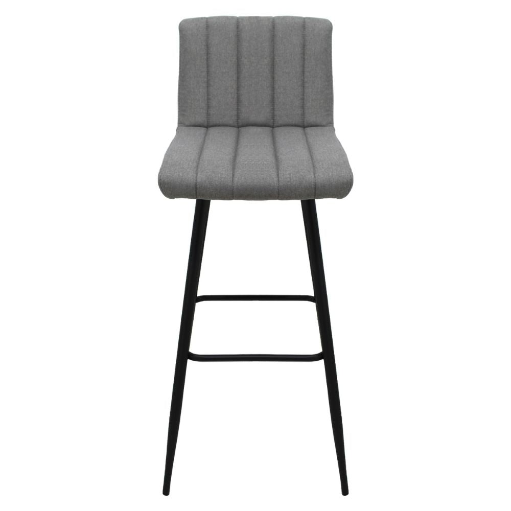 Nogal Beat Pizol Banco Alto Asiento Respaldo Tapizado Base Metal Uso Interior Barra Alta Bar - BANC0903635 - Mundo In - NOGAL BEAT - Bancos