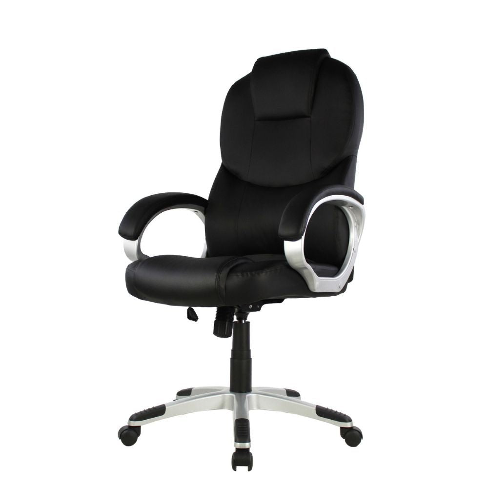 SILLA KINGSTRONG MOB-1107 Segovia SILL0903524 | Silla Ejecutiva Uso de Oficina | Base Estrella Giratoria | Tapizado Tela | Poliuretano | Interior | Poliuretano Alto Respaldo Tela Tipo “Mesh” Acero Cromado Soporte Lumbar Estrella Cromada Base Móvil Plastificada Tipo Estrella con Rodajas Negra Para Buena Postura Base Pistón Neumático Palanca Reguladora Comodidad Buen Diseño Oficina Home Office Corporativo Rodajas de Nylon Comodidad Espacio de Trabajo Alta Calidad Acojinamiento Extra en Zona de Cabeza y Borde