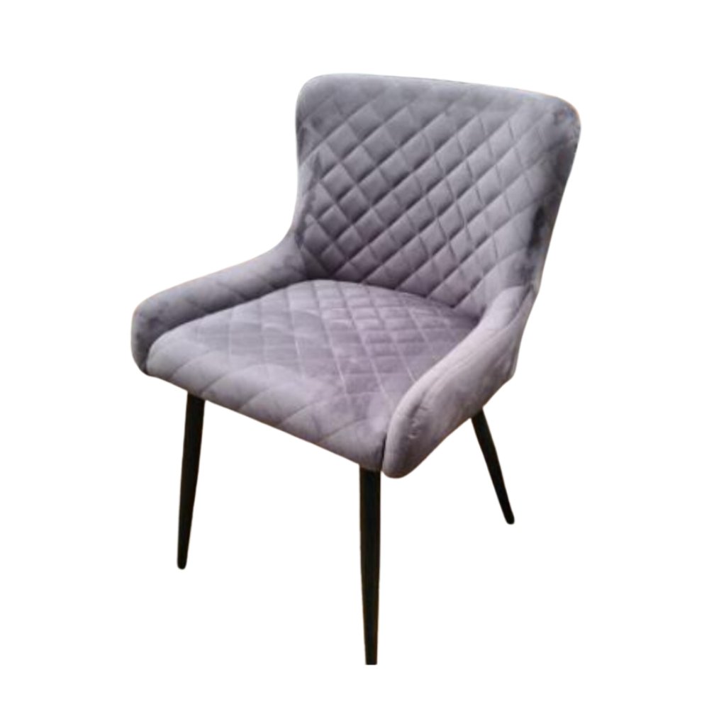Silla ocasional Nogal Beat Manchester con estructura metálica y tapizado en tela