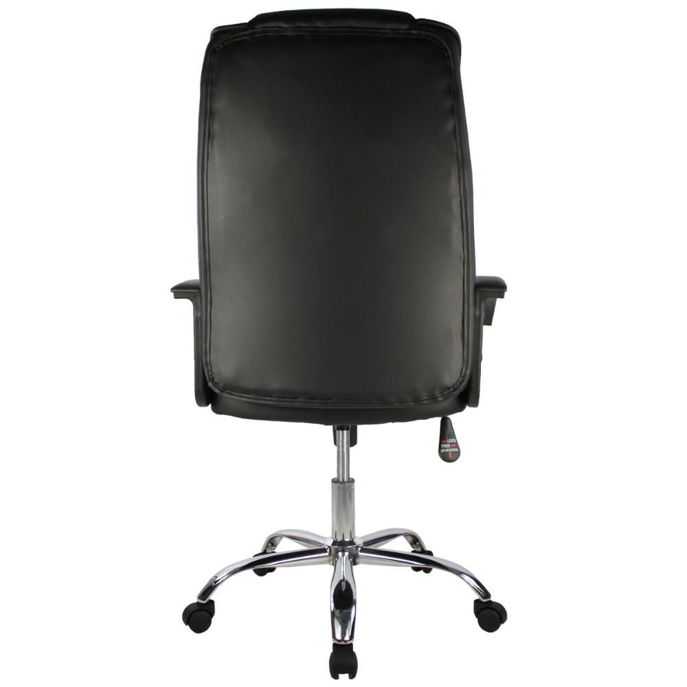 SILLA KINGSTRONG MOB-D68 Soria SILL0903519 | Silla Ejecutiva Uso de Oficina | Base Estrella Cromada | Tapiz PU | Poliuretano | Interior | Acero Cromado Tapizado en PU Poliuretano Respaldo Acojinado Reclinable Largos Descansabrazos Base Móvil Estrella Cromada Para Buena Postura Base Pistón Neumático Palanca Reguladora Comodidad Buen Diseño Oficina Home Office Corporativo Rodajas de Nylon Comodidad Espacio de Trabajo Mundo In