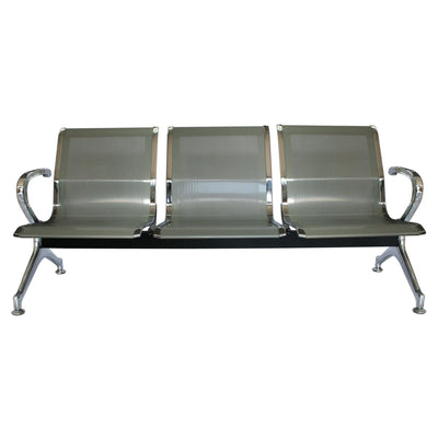 Offiho Banca Ohr-2800-3Pcr Visita Lamina Acero Troquelada Perforada Base Acero Tubular Uso Interior - OHR-2800-3PCR - OFFIHO - NOGAL BEAT - Banca