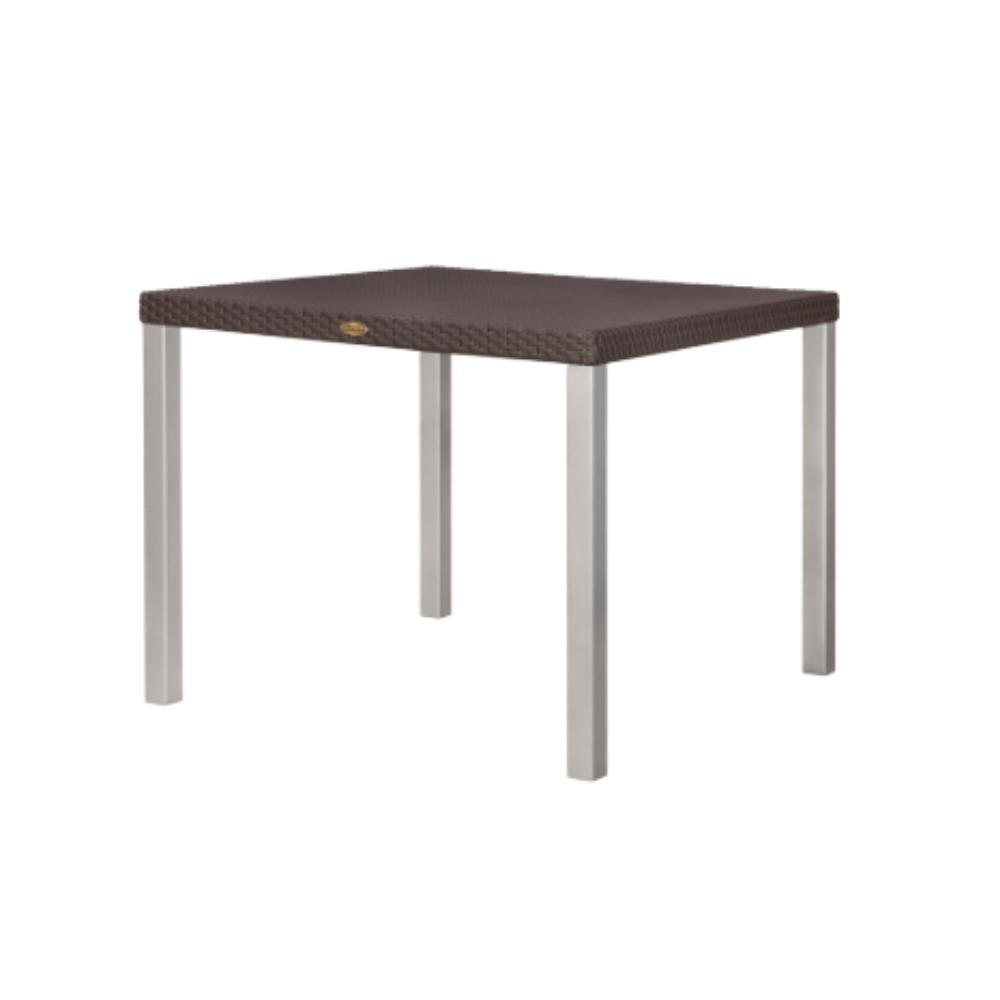 Offiho Mesa Oslo Ohm-7020-Dt Altura 75 Cm Cuadrada Polipropileno Base 4 Puntas Uso Interior Exterior - OHM-7020-DT - OFFIHO - NOGAL BEAT - Mesas