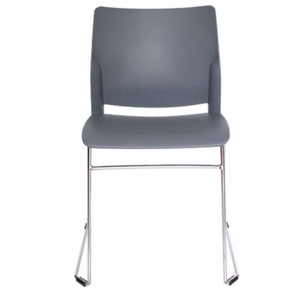 SILLA OFFIHO APLHA OHV-102 | Silla Visita Diseño Ergonómico Visitante Consultorio | Base Trineo Terminado Cromo | Varios Colores | Polipropileno | Interior | Area Recepción Comida Visitante