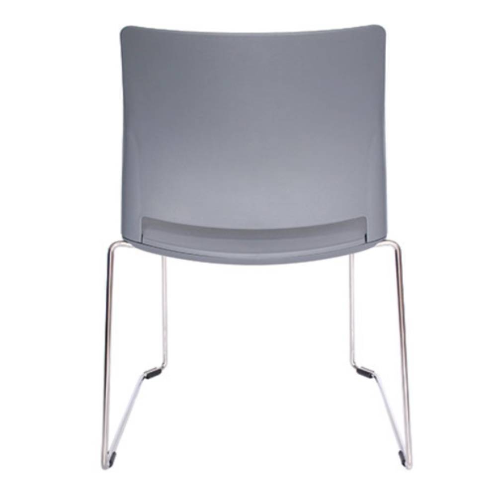 SILLA OFFIHO APLHA OHV-102 | Silla Visita Diseño Ergonómico Visitante Consultorio | Base Trineo Terminado Cromo | Varios Colores | Polipropileno | Interior | Area Recepción Comida Visitante