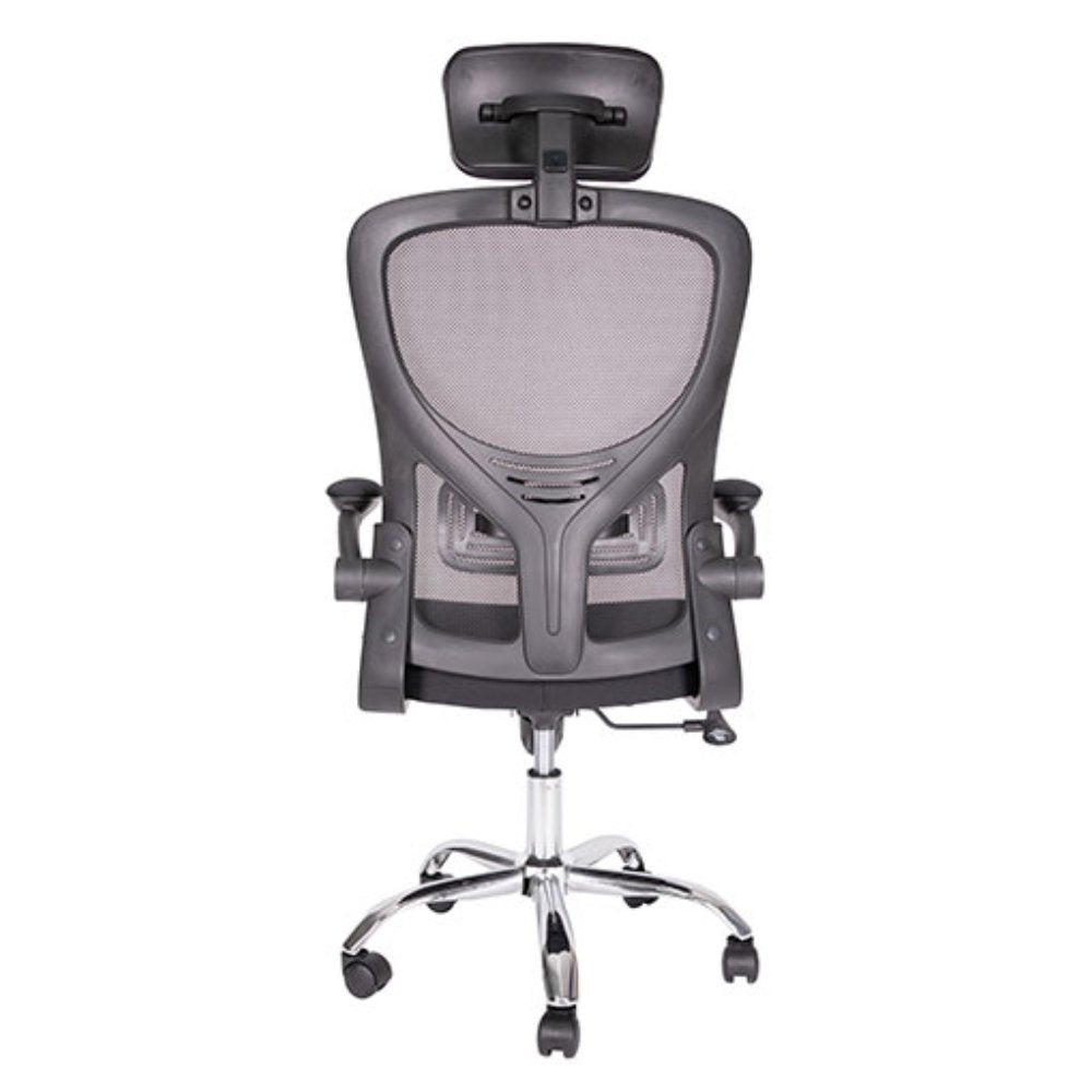Offiho Silla Brescia Ejecutiva Malla Cabecera Base Cromo 5 Puntas - Brescia ejecutivo - OFFIHO - NOGAL BEAT -