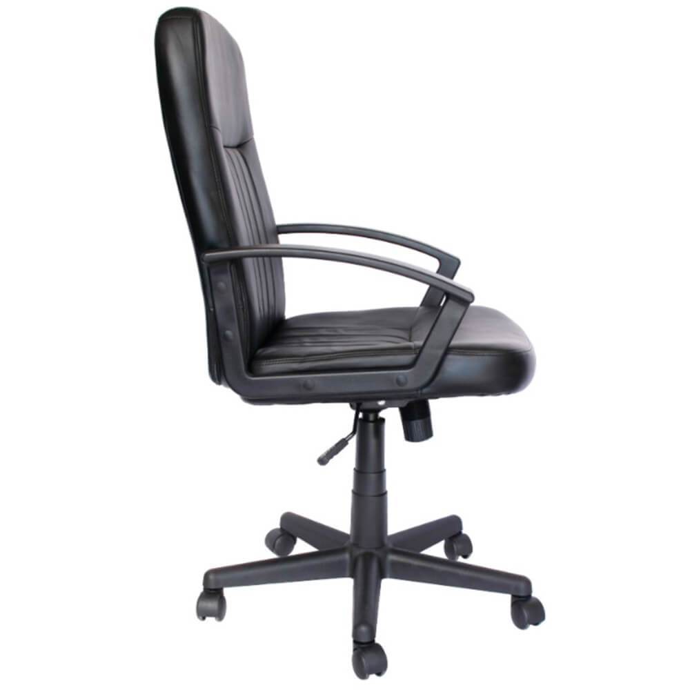 Offiho Silla Ecogerencial Operativa Soft Revolving Leather Negro Base Estrella Con Rodajas Uso Interior - ECOGERENCIAL - OFFIHO - NOGAL BEAT - Silla para oficina