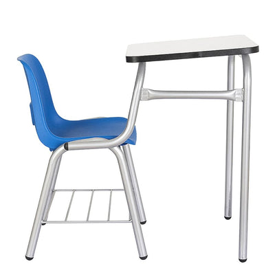 PUPITRE NOGAL BEAT PL - 825 | Pupitre Escolar Mini | Estructura Tubular | Asiento Respaldo Polipropileno | Regatones Polietileno | Paleta | Canastilla | Interior - PL - 825 - ALBAR - NOGAL BEAT - Sillas