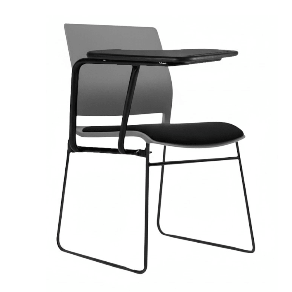 Pupitre ALBAR A-600NPT con paleta abatible desmontable, respaldo de polipropileno y asiento tapizado