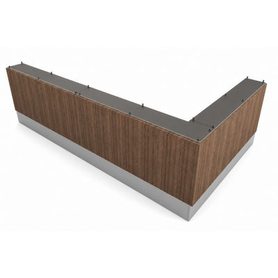 Recepción para Oficina en "L" con Cubo Frontal - VERSA RP - RP-860 - VERSA - NOGAL BEAT - Recepción