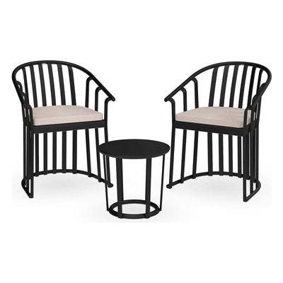 Set Comercial para Terraza 2 Sillones con Cojines y Mesa - RESOL RAFF - Varios Colores - Fibra de Vidrio - 6491 - Resol - NOGAL BEAT - Sofá de Terraza