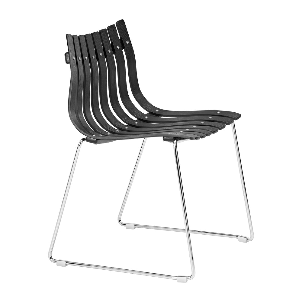 Silla Comercial para Bistró - ZUO BEAUFORT - Negro - Asiento y Estructura en Madera de Ingeniería - 111176 - Zuo - NOGAL BEAT - Silla Comercial Interior