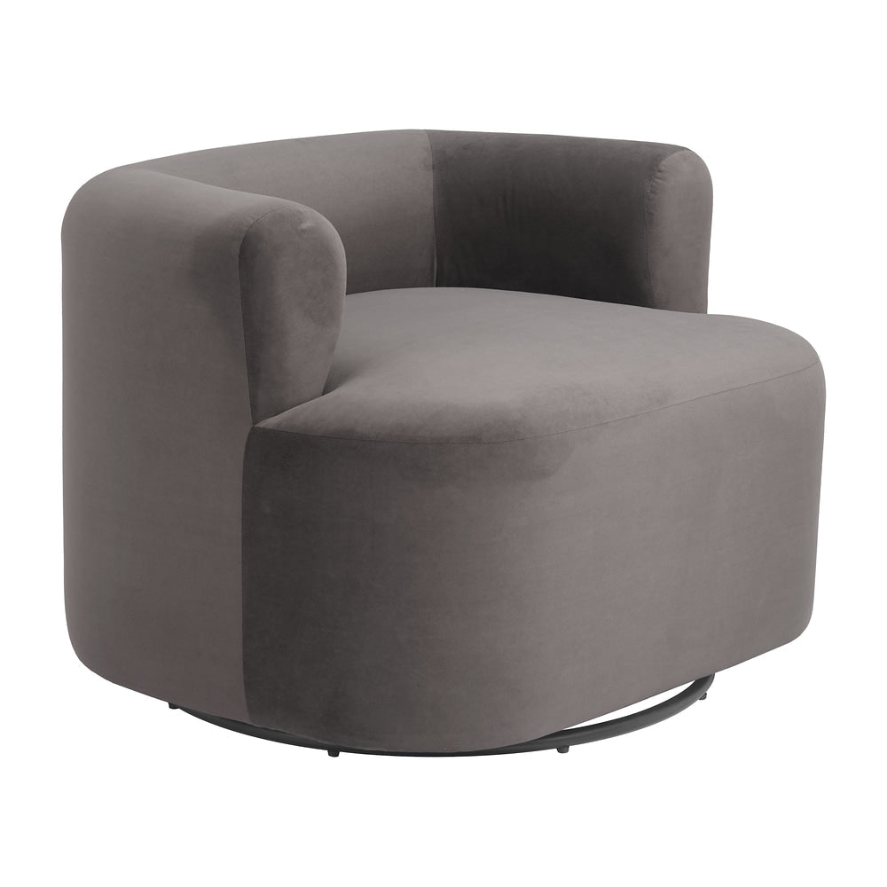 Silla Comercial para Cafetería - ZUO MUGAV - Gris - Asiento y Respaldo Tapizados en Tela Tipo Terciopelo - 110293 - Zuo - NOGAL BEAT - Silla Comercial Interior