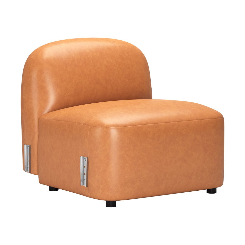 Silla Comercial para Desayunador - ZUO CLEO MIDDLE - Café - Asiento y Respaldo Tapizados en Piel Sintética - 110891 - Zuo - NOGAL BEAT - Silla Comercial Interior