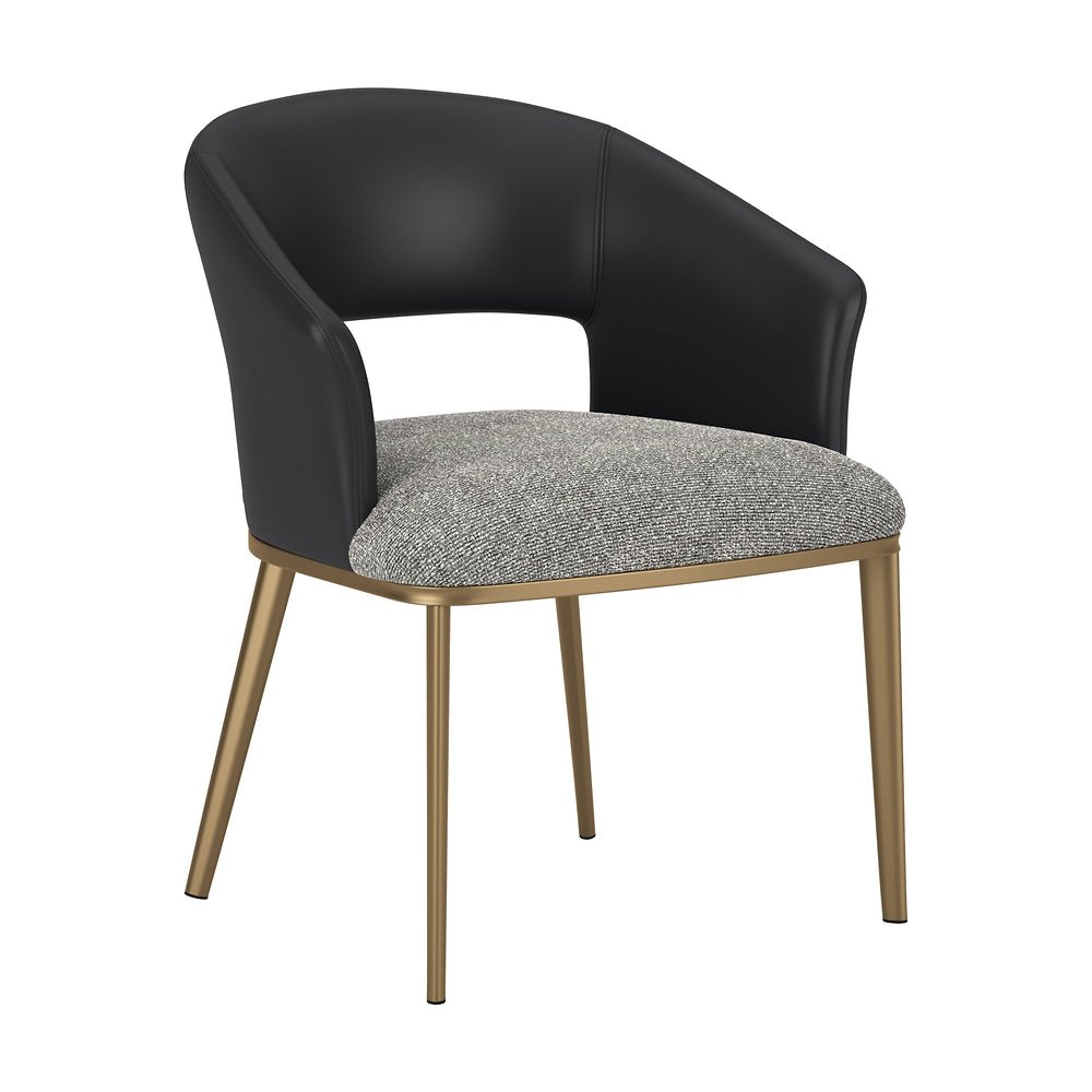 Silla Comercial para Desayunador - ZUO EDMOND - Gris - Asiento y Respaldo Tapizados en Piel Sintética - 111289 - Zuo - NOGAL BEAT - Silla Comercial Interior