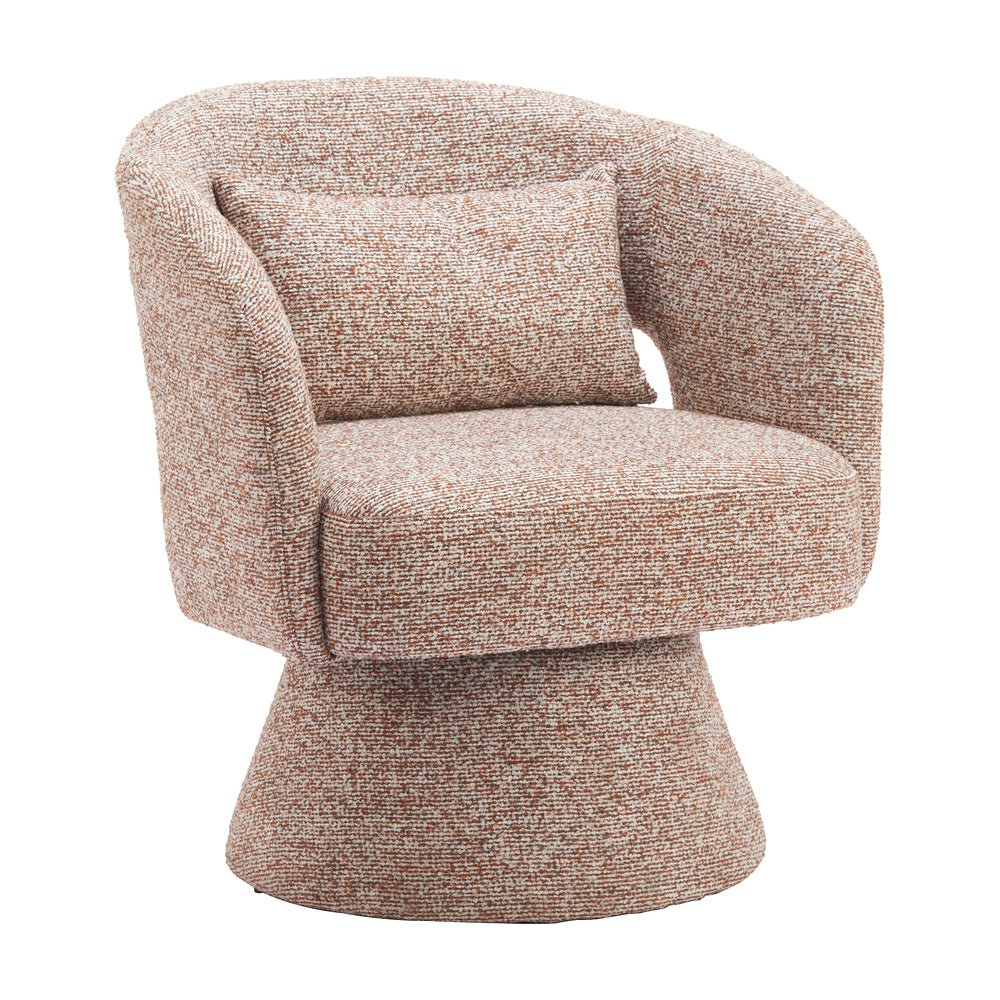 Silla Comercial para Desayunador - ZUO LIVA - Café Escarchado - Asiento y Respaldo Tapizados en Tela Tipo Borrego - 110849 - Zuo - NOGAL BEAT - Silla Comercial Interior