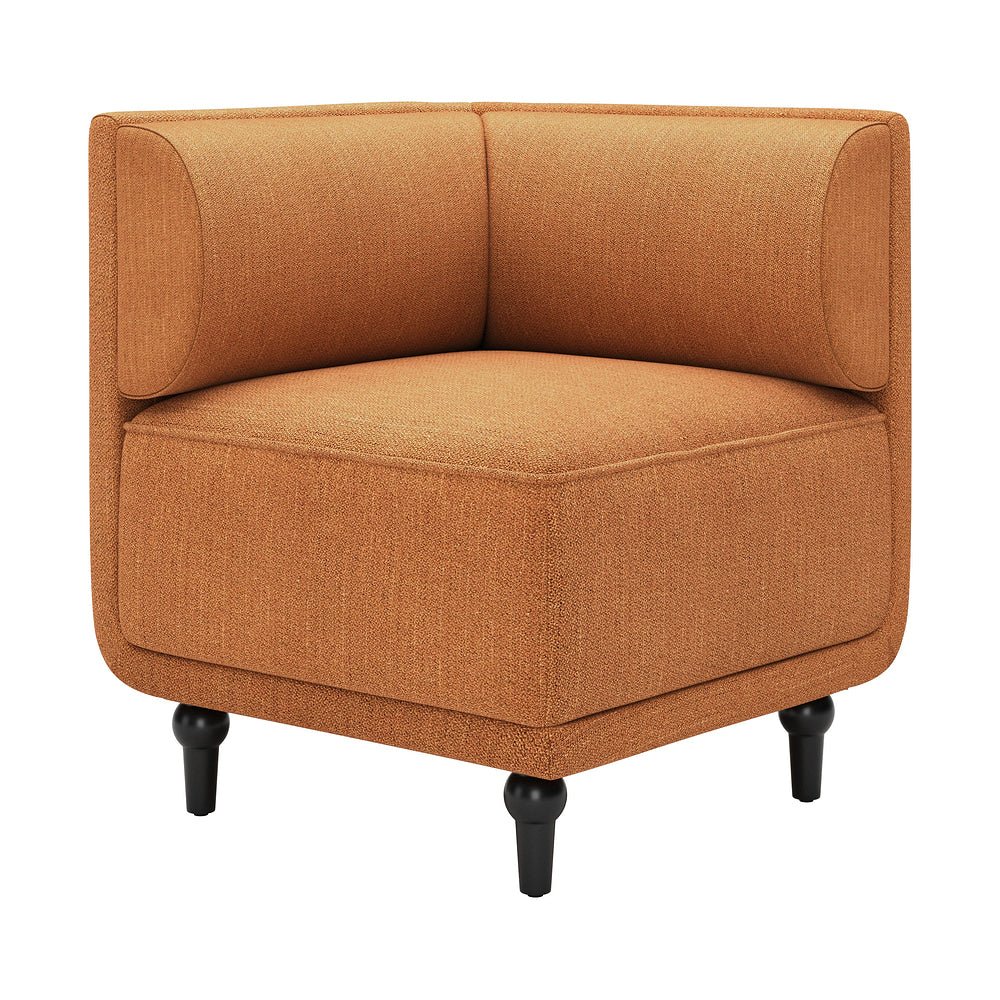 Silla Comercial para Desayunador - ZUO MALBEN CORNER - Café - Asiento y Respaldo Tapizados en Lino Sintético - 110780 - Zuo - NOGAL BEAT - Silla Comercial Interior