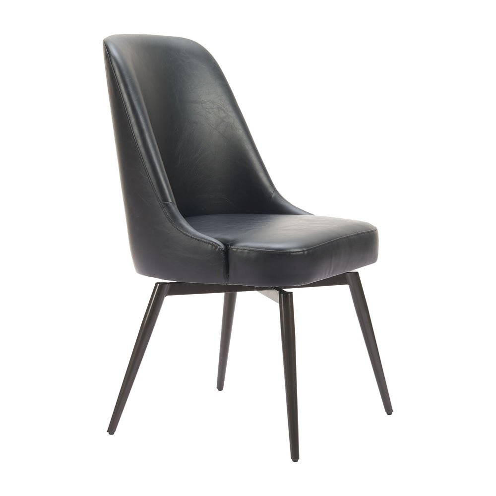Silla Comercial para Hotel - ZUO KEPPEL - Varios Colores - Asiento y Respaldo Tapizados en Piel Sintética - 110843 - Zuo - NOGAL BEAT - Silla Comercial Interior