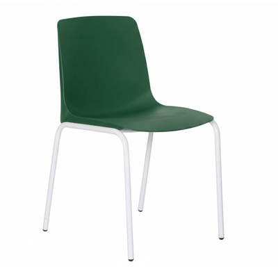 Silla comercial Albar PL-30 con asiento de polipropileno y estructura tubular con pintura epóxica