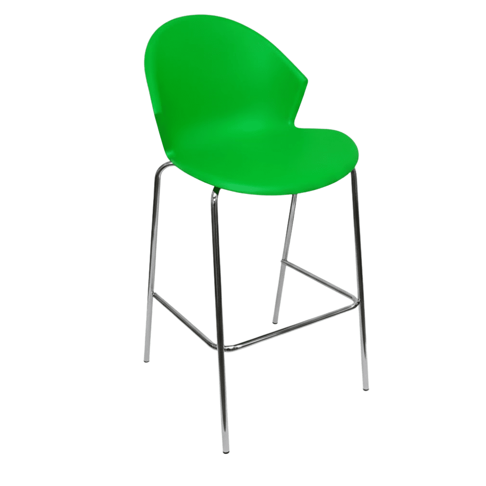 Silla comercial Albar PL-51 de polipropileno con estructura tubular de acero estibable