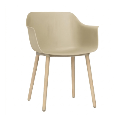 Silla Comercial para Restaurante - RESOL SHAPE MADERA - Varios Colores - Asiento y Respaldo en Polipropileno - 7036 - Resol - NOGAL BEAT - Sillas
