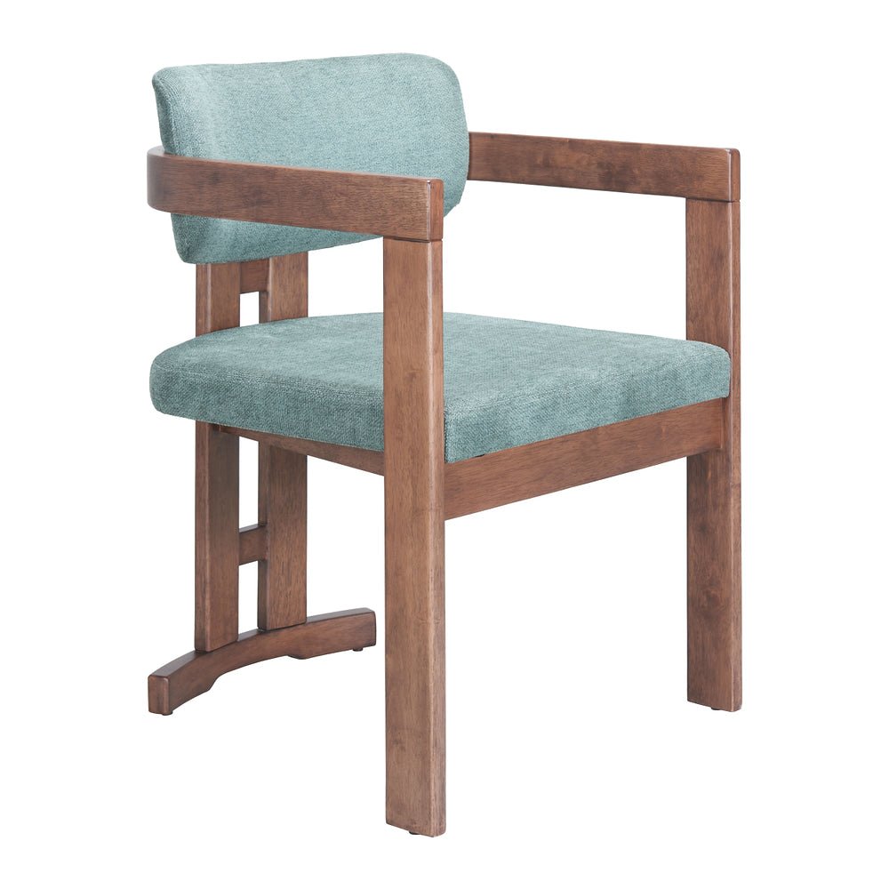 Silla Comercial para Restaurante - ZUO POLY - Varios Colores - Asiento y Respaldo Tapizados en Lino Sintético - 110498 - Zuo - NOGAL BEAT - Silla Comercial Interior