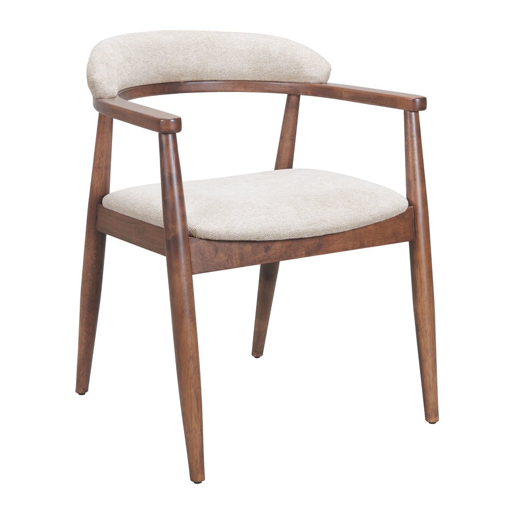 Silla Comercial para Salón de Eventos - ZUO GOKA - Varios Colores - Asiento y Respaldo Tapizados en Lino Sintético - 110497 - Zuo - NOGAL BEAT - Silla Comercial Interior