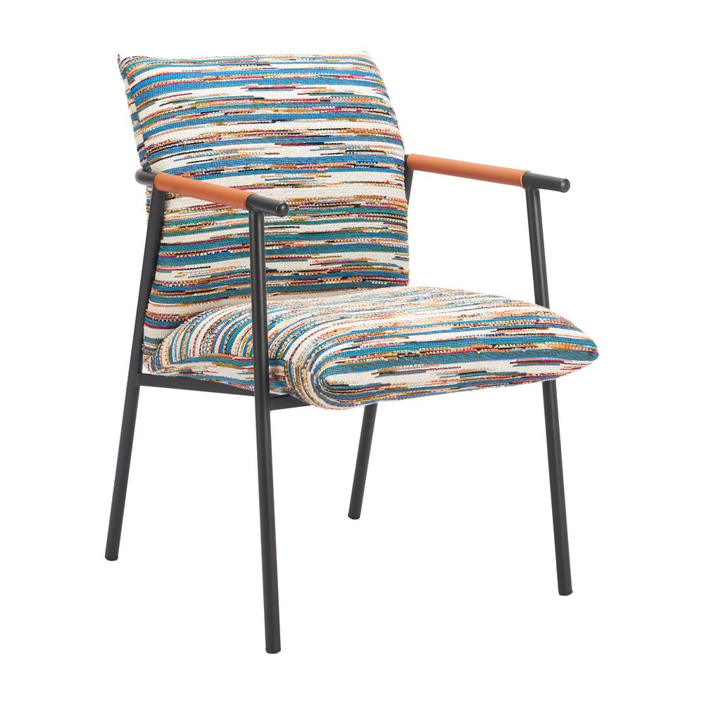 Silla Comercial para Salón de Eventos - ZUO REDUGA - Multicolor - Asiento y Respaldo Tapizados en Piel Sintética - 110834 - Zuo - NOGAL BEAT - Silla Comercial Interior
