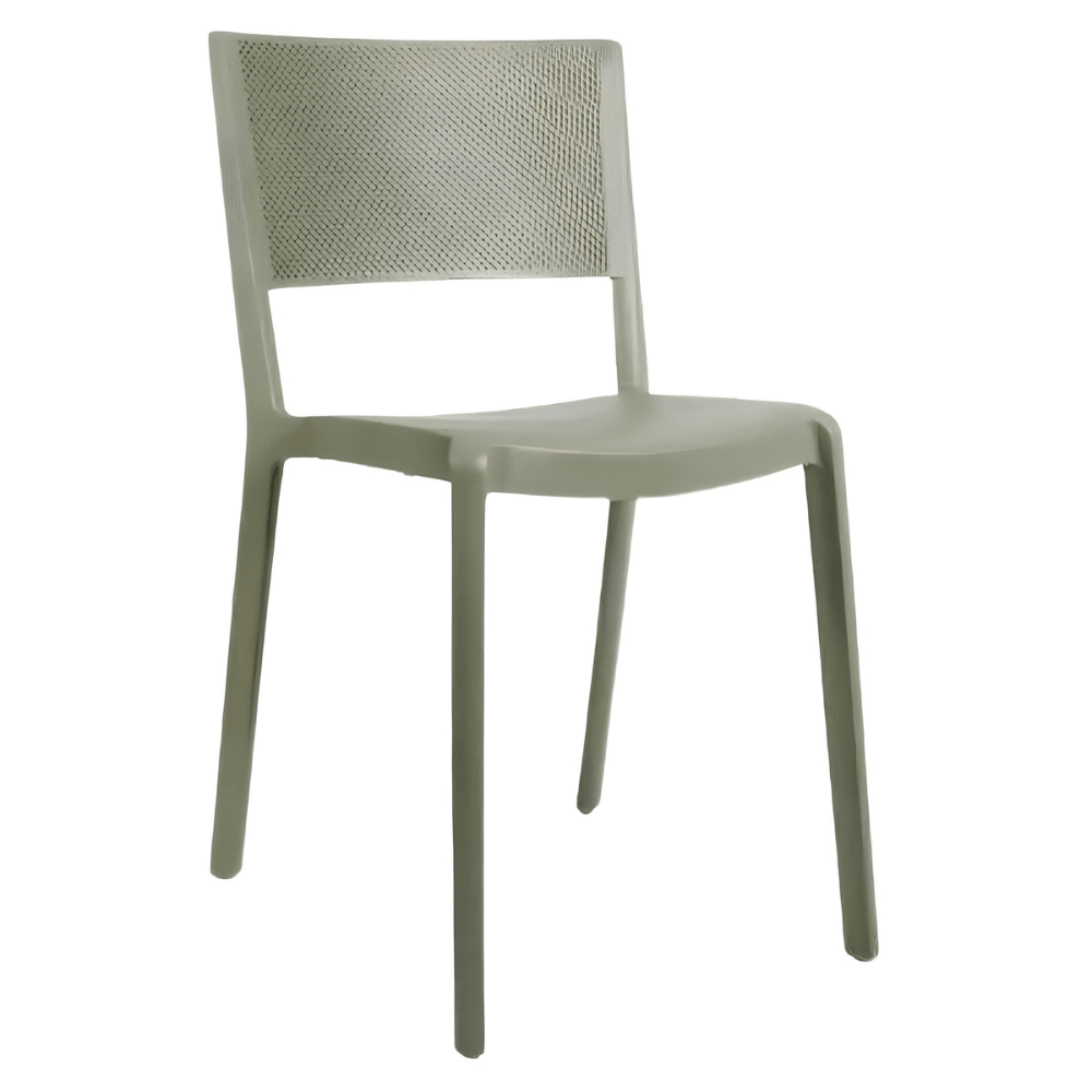 Silla comercial Resol Spot de polipropileno con fibra de vidrio, apilable para exterior
