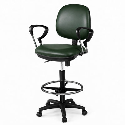 Silla de Cajero para Área de Cobro - GEBESA COMFORT - Varios Acabados - Brazos Cromados - Con Ruedas - GDC304CPBRTP - GEBESA - NOGAL BEAT - Silla Kit Cajero