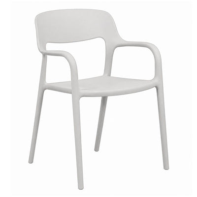 Silla de Intemperie para Spa - NOGAL BEAT LUANA - Blanco - Polipropileno con Antebrazo - SILLA LUANA con antebrazo Blanco - CAMCO - NOGAL BEAT - Silla de Terraza