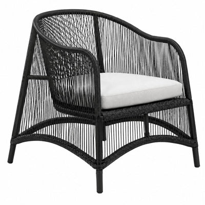 Silla de Intemperie para Zona de Jardín - NOGAL BEAT AUSTIN - Varios Colores - Aluminio y Cuerda - SILLA AUSTIN Negro - CAMCO - NOGAL BEAT - Silla de Terraza