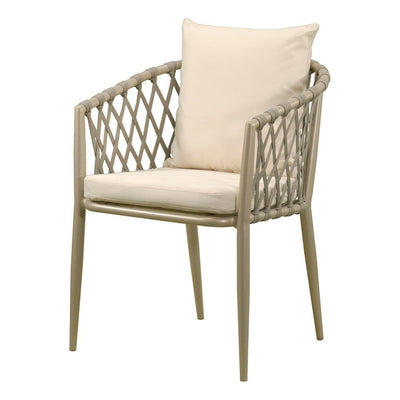 Silla de Intemperie para Zona de Jardín - NOGAL BEAT KAIRA - Café - Aluminio y Cuerda - SILLA KAIRA Café - CAMCO - NOGAL BEAT - Silla de Terraza