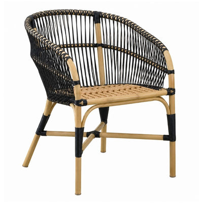 Silla de Interior para Áreas de Estar - NOGAL BEAT GUYANA - Negro - Rattan y Polyrattan - SILLA GUYANA Negro - CAMCO - NOGAL BEAT - Silla Comercial Interior