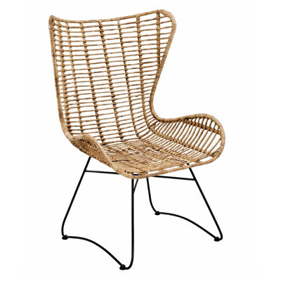 Silla de Interior para Lobby - NOGAL BEAT SIERA - Natural - Hierro y Kubu - SILLA SIERA Natural - CAMCO - NOGAL BEAT - Silla Comercial Interior