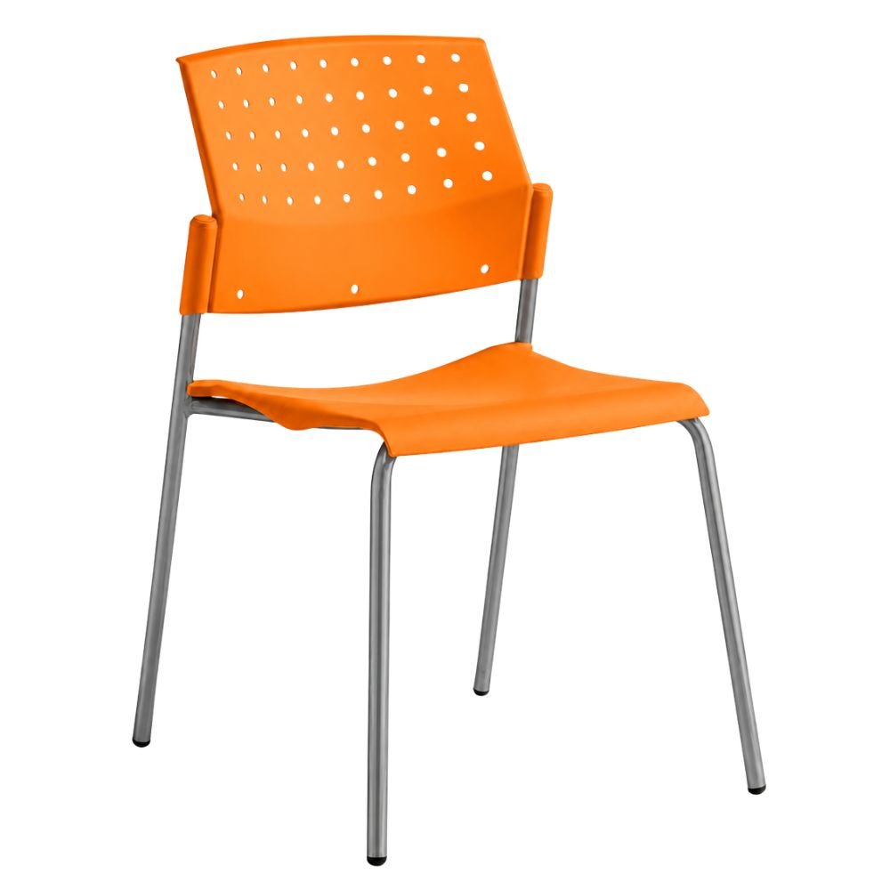 Silla de Oficina de Sala de Espera - LABENZE ARETA 106-00210 - Varios Colores - Estructura Tubular Gris sin Brazos - 106-00210 - Labenze - NOGAL BEAT - Silla de Visita