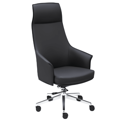 Silla de Oficina Directiva Ergonómica - OFFIHO ENAI - Negra - Asiento y Respaldo Tapizados - ENAI - OFFIHO - NOGAL BEAT - Sillas de oficina