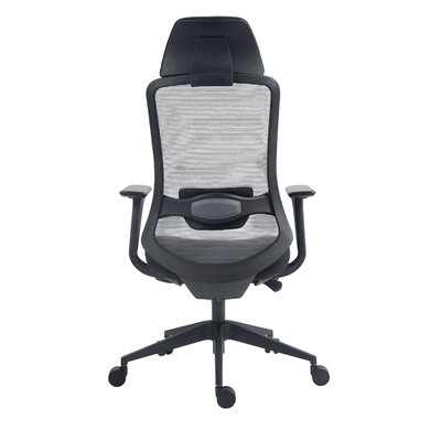 Silla De Oficina Ejecutiva - ALBAR AC - 30 NN - Negra - Respaldo En Malla y Asiento Tapizado - AC - 30 NN - ALBAR - NOGAL BEAT - Silla de oficina
