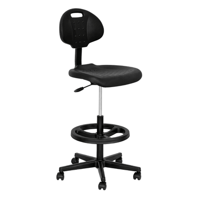 Silla De Oficina Kit Cajero - ALBAR AI - 02A - Negro - Asiento y Respaldo en Poliuretano - AI-02A Nylon - ALBAR - NOGAL BEAT - Sillas de Oficina