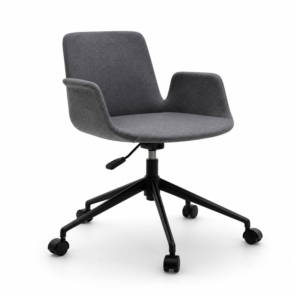 Silla de Oficina Operativa - VERSA OFFSET - Varios Colores - Tapizada con Estructura Metálica, Espuma Inyectada y Estrella de 5 Puntas en Aluminio - AL-3041 - VERSA - NOGAL BEAT - Silla Operativa