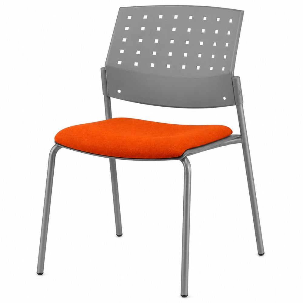 Silla de Oficina para Recepción Asiento Tapizado - LABENZE ARETA 106-00213 - Varios Colores - Patas Tubular Gris