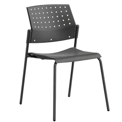Silla de Oficina para Recepción - LABENZE ARETA 106-00250-ANT - Antracita - Patas Tubular Antracita - 106-00250-ANT - Labenze - NOGAL BEAT - Silla de Visita