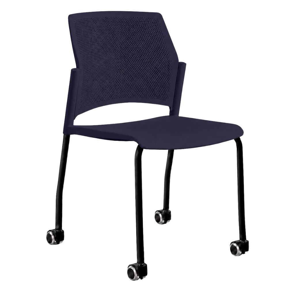 Silla de Oficina Respaldo Multiperforado - LABENZE REPLAY 106-0600R - Varios Colores - Tubular Negro y Apilable