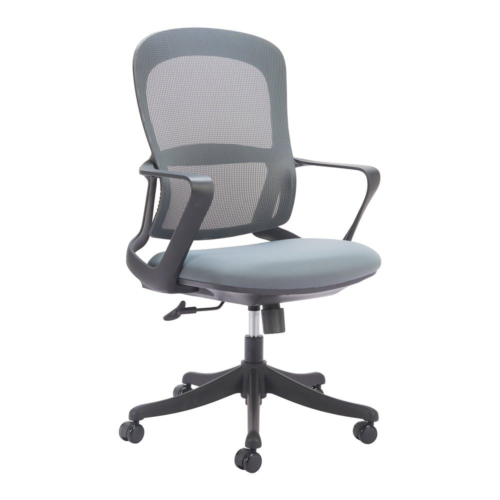 Silla de Oficina Secretarial para Centro de Cómputo - ZUO DELO - Gris - Respaldo en Malla y Asiento Tapizado - 110703 - Zuo - NOGAL BEAT - Silla Secretarial