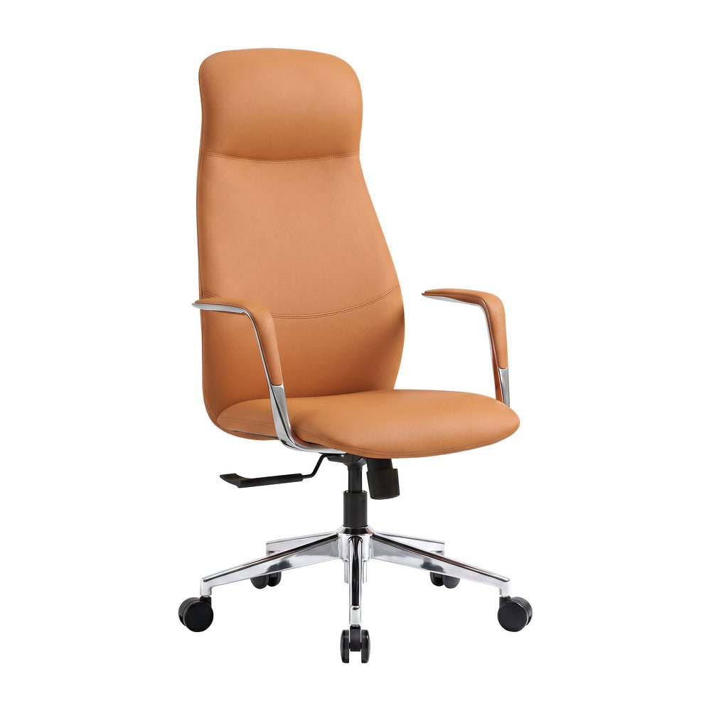 Silla de Oficina Secretarial para Consultorio - ZUO ROSALIND - Varios Colores - Asiento y Respaldo Tapizados en Piel - 111286 - Zuo - NOGAL BEAT - Silla Secretarial