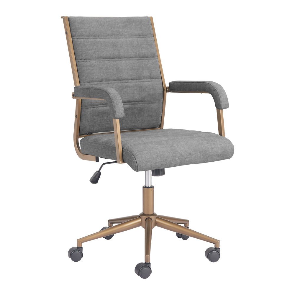 Silla de Oficina Secretarial para Coworking - ZUO AUCTION - Varios Colores - Asiento y Respaldo Tapizados en Piel Sintética - 110447 - Zuo - NOGAL BEAT - Silla Secretarial