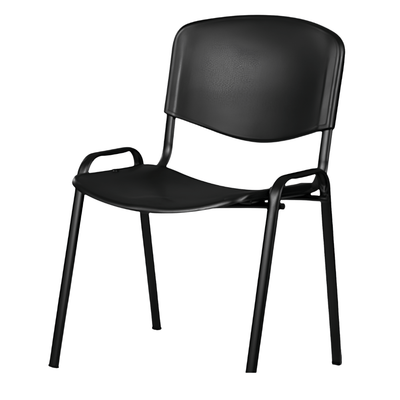 Silla de visita ALBAR A-145 estibable con asiento y respaldo de polipropileno y estructura tubular metálica